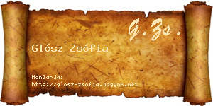 Glósz Zsófia névjegykártya
